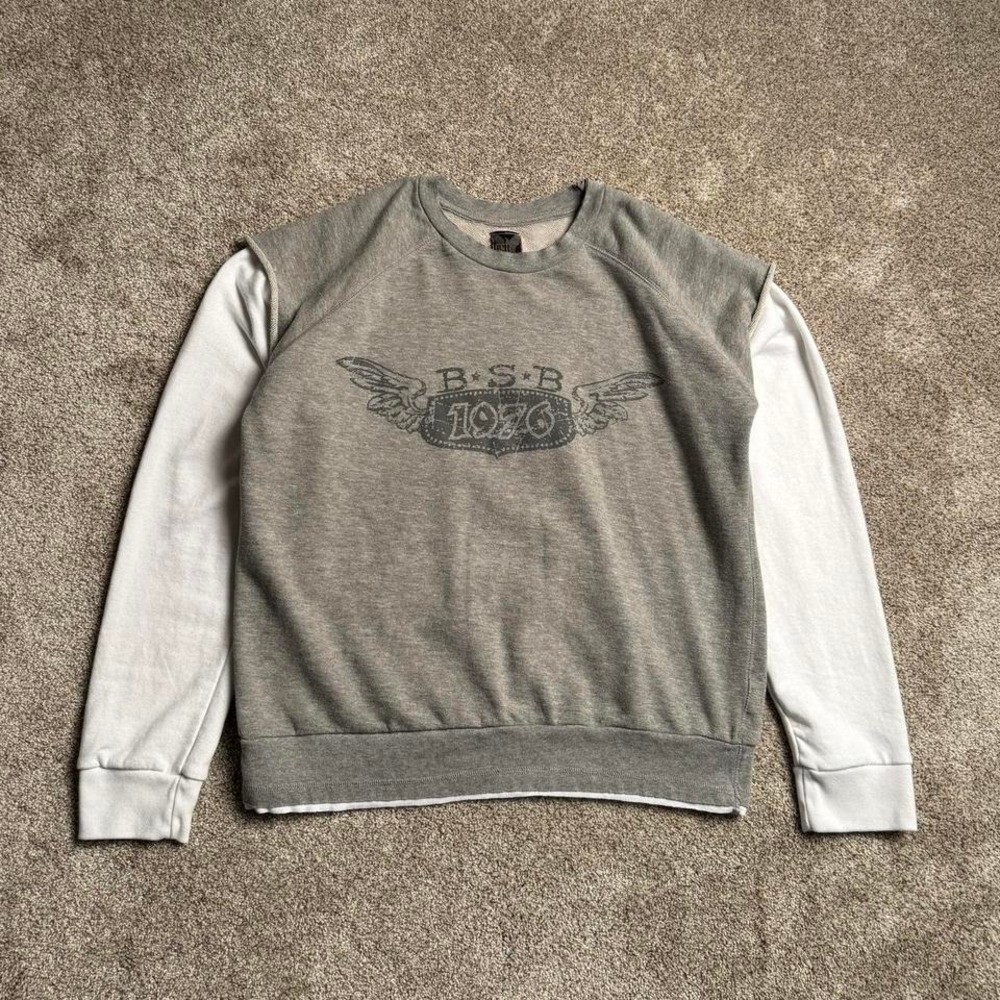 BSB‎ HEATHER GREY 2-IN-1 LONG SLEEVE